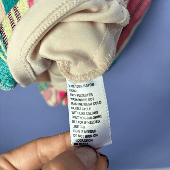 Red Camel One Shoulder Multi Color Romper Western Boho Summer Small Ruffle Tie - Picture 3 of 8